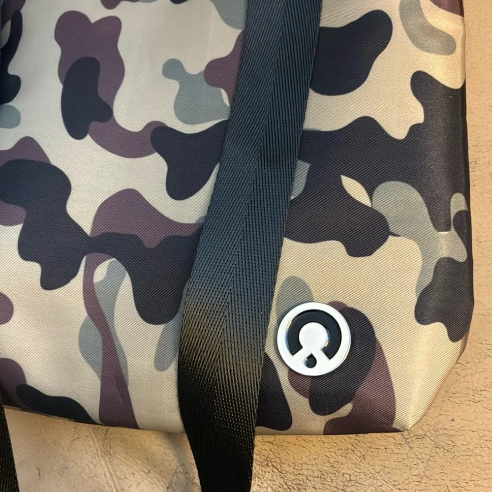 NWOT Camouflage Crossbody Bag with Yellow Handle